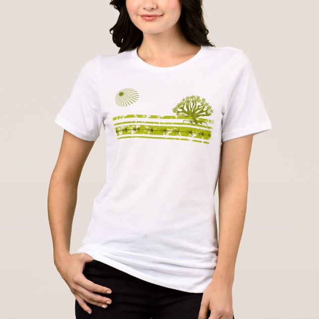 Camiseta Triblenda Sol de árbol arrancado (Anverso)