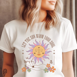 Camiseta Triblenda Sol Retro Boho Calienta Tu Alma