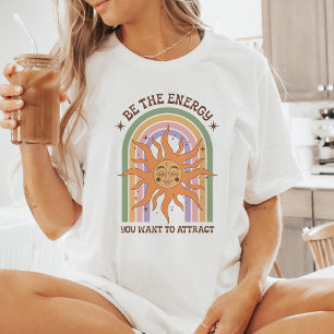 Camiseta Triblenda Sol Retro Boho de Energía Positiva