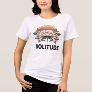 Camiseta Triblenda Soledad Flor de Peonía Vintage Estética Retro Sol