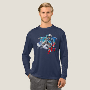 Camiseta Triblenda Solo esquiar (modo oscuro) Manga Larga para Homb