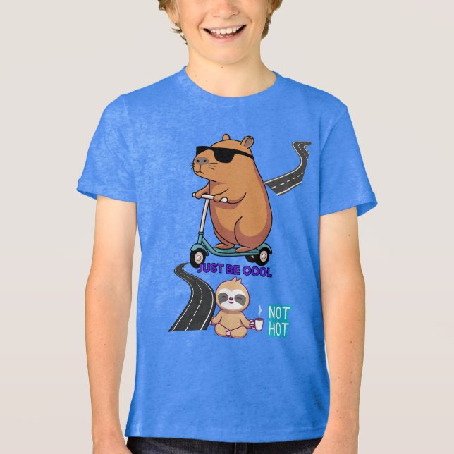 Camiseta Triblenda Solo sé Guay no es camiseta de niños calientes | D (Anverso)