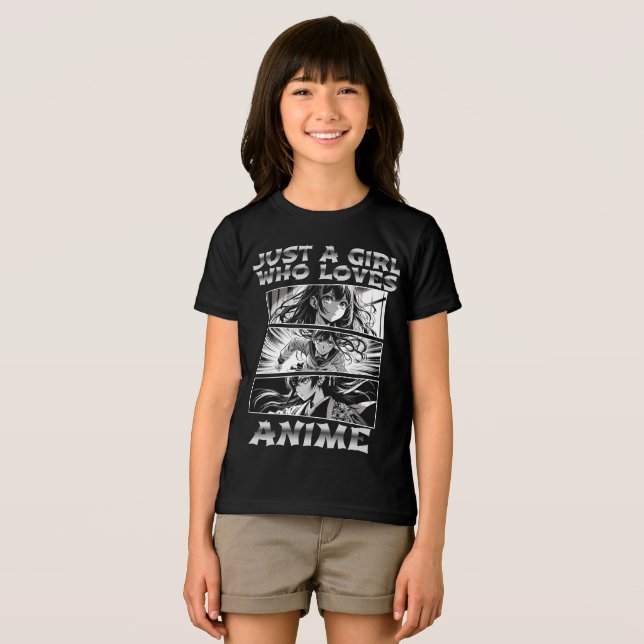 Camiseta Triblenda Sólo un chica que ama el anime ( Anverso Completo)