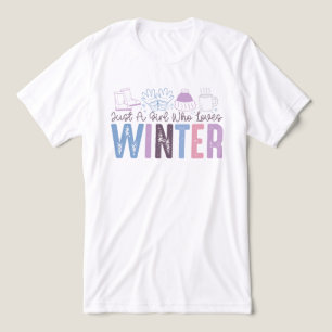 Camiseta Triblenda Sólo un Chica que ama el diseño estacional de invi