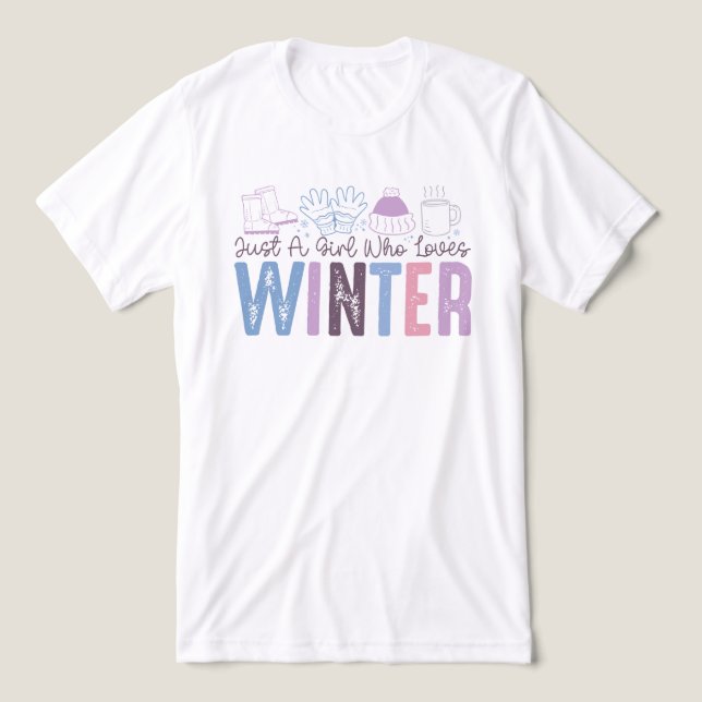Camiseta Triblenda Sólo un Chica que ama el diseño estacional de invi (Diseño delantero )