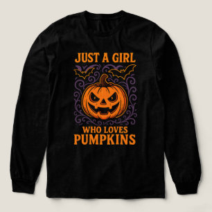 Camiseta Triblenda Sólo un Chica que ama las calabazas Vibe de otoño