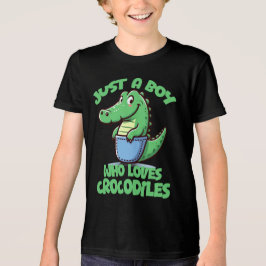 Camiseta Triblenda Solo un chico que ama los cocodrilos