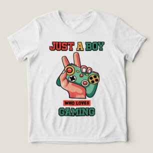 Camiseta Triblenda Solo un chico que ama los videojuegos – Mono Gamer
