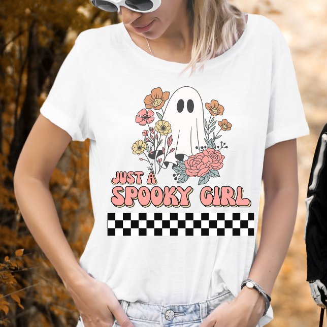 Camiseta Triblenda Sólo un fantasma chica espeluznante Halloween (Subido por el creador)