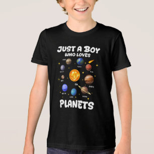 Camiseta Triblenda Sólo Un Niño Que Ama Los Planetas Sistema Solar