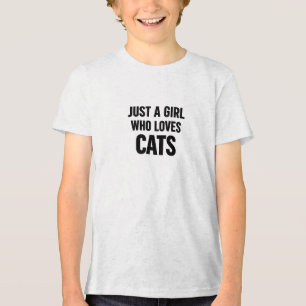 Camiseta Triblenda Solo una chica que ama a los gatos – Amor minimali
