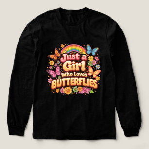 Camiseta Triblenda Solo una chica que ama las mariposas – Lindo flora