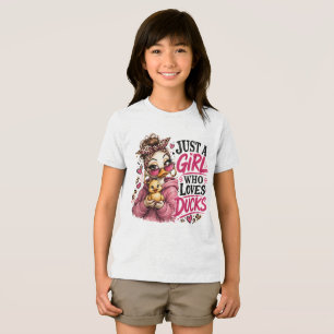 Camiseta Triblenda Solo Una Chica Que Ama Patos Camiseta, Cute Pato M