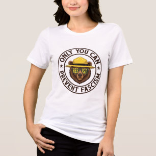 Camiseta Triblenda Sólo Usted Puede Evitar El Oso Fascista Resistir A