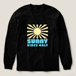 Camiseta Triblenda Sólo Vibes Sunny - Gráfico Retro Sunshine Negrita