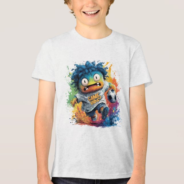 Camiseta Triblenda Sólo vibraciones de juego: diseño para niños (Anverso)
