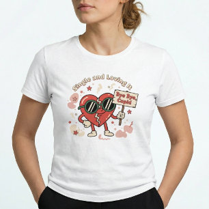 Camiseta Triblenda Soltero y Amándolo Lienzo Divertido Retro