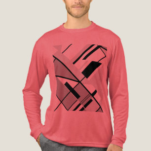 Camiseta Triblenda Sombras grises con diseño geométrico diagonal negr