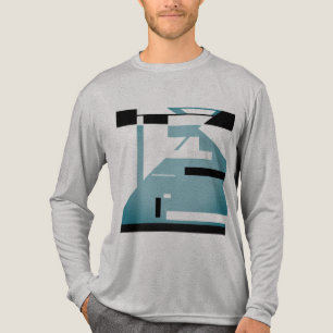 Camiseta Triblenda Sombreado Verde azulado de arte tribal negro mosai