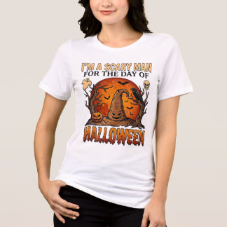 Camiseta Triblenda Sombrero de Bruja de Halloween Hombre Espantoso Lu
