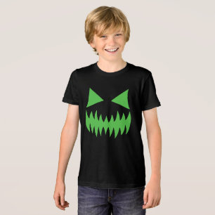 Camiseta Triblenda Sombrío Calabaza divertida Jack O Lantern Face
