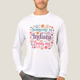 Camiseta Triblenda Someone in Indiana Loves Me Boho Hippie Design