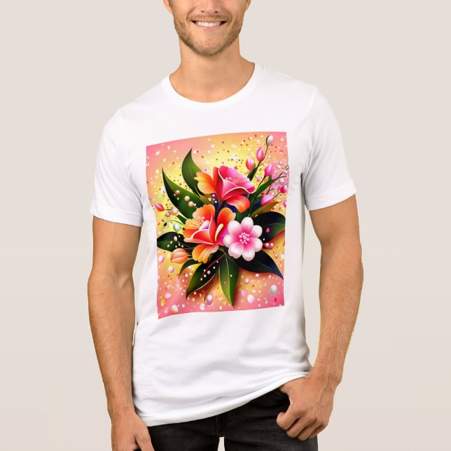 Camiseta Triblenda Sonido radiante Floral Bouquet (Anverso)