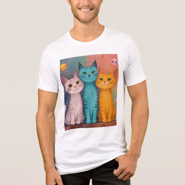 Camiseta Triblenda sonreír a los gatos (Anverso)