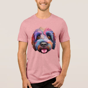 Camiseta Triblenda Sonrisa de arcoiris feliz de Sheepadoodle