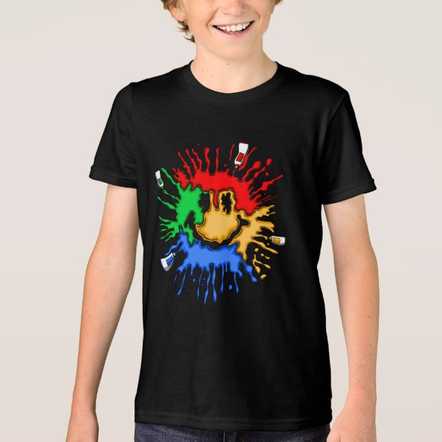 Camiseta Triblenda Sonrisa de tubo de pintura (Anverso)