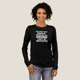 Camiseta Triblenda Sonrisa motiva gimnasia cita con texto blanco