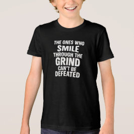 Camiseta Triblenda Sonrisa motiva gimnasia cita con texto blanco