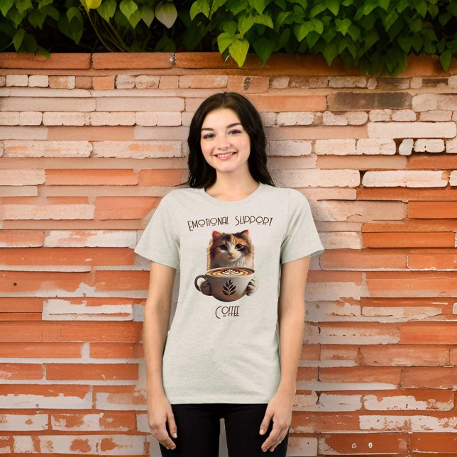 Camiseta Triblenda Soporte Emocional Café Café Cute Salud Mental del  (Because nothing says “don’t talk to me yet” like your Emotional Support Coffee — now with your name )
