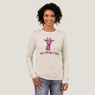 Camiseta Triblenda Sorprendida jirafa rosa dulce