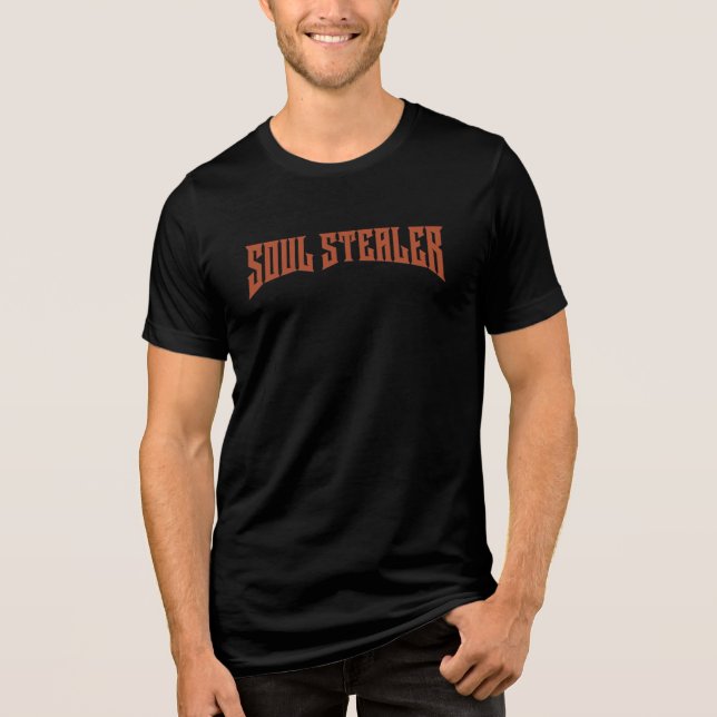 Camiseta Triblenda Soul Stealer Funny Redhead Heavy Metal Typography (Anverso)