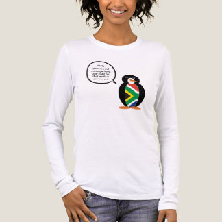 Camiseta Triblenda South African Flag Talking Ms. Penguin Personalize