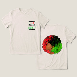 Camiseta Triblenda Soy bandera panafricana de historia negra afro muj