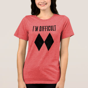 Camiseta Triblenda Soy difícil esquiar dos pistas de Diamante Negro