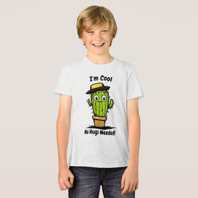 Camiseta Triblenda ¡Soy Guay, no se necesitan abrazos! Cactus diverti (Anverso Completo)