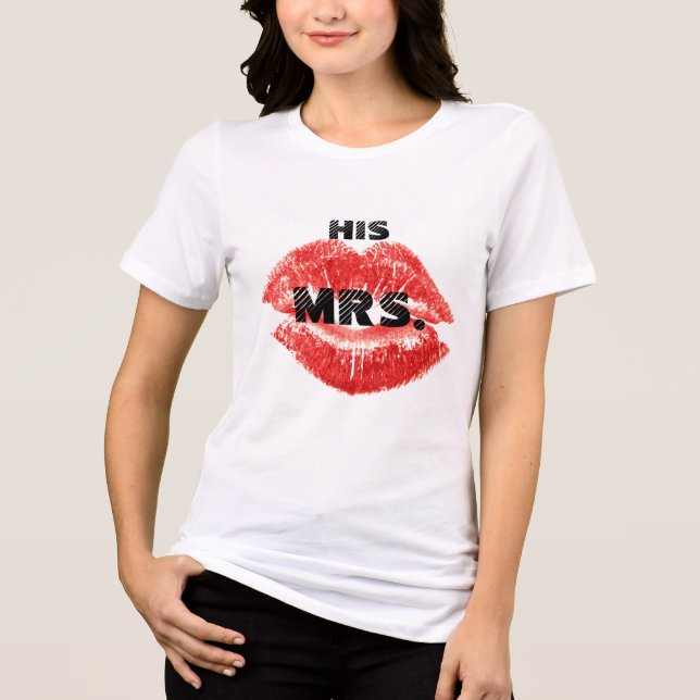 Camiseta Triblenda Soy su camiseta de la Sra. Red Lips Brides (Anverso)
