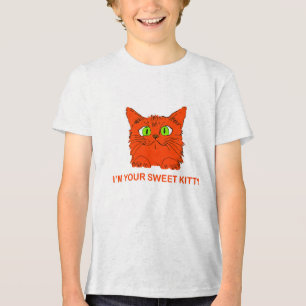 Camiseta Triblenda Soy tu dulce Kitty - gato rojo del artista Lukian