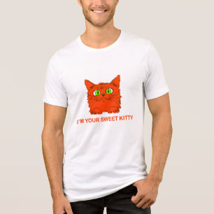 Camiseta Triblenda Soy tu dulce Kitty - gato rojo del artista Lukian