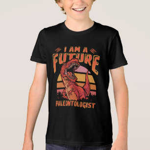Camiseta Triblenda Soy Un Futuro Paleontólogo T-Rex Atardecer Retro