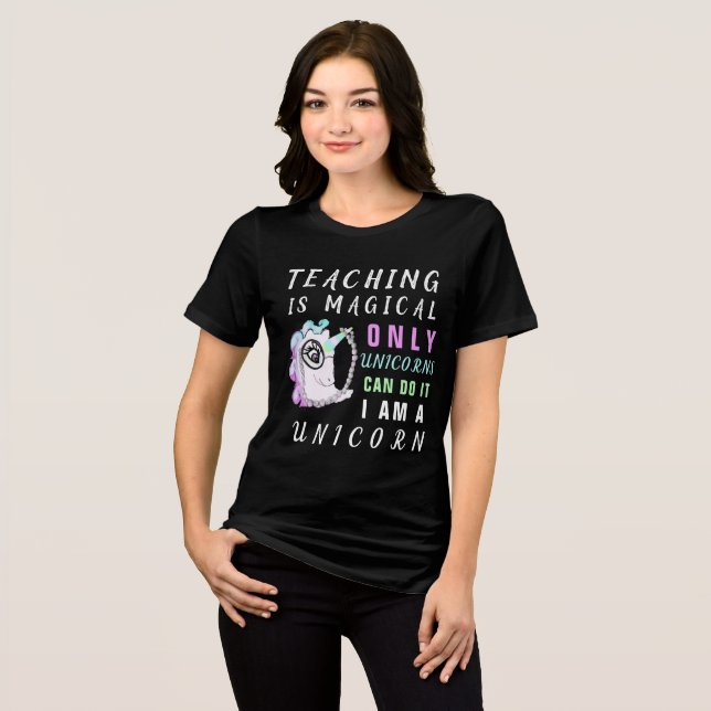 Camiseta Triblenda Soy Un Lema Divertido De Profesores De Unicorn (Anverso Completo)