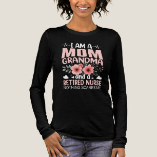 Camiseta Triblenda Soy Una Enfermera Retirada Mamá Abuela Floral