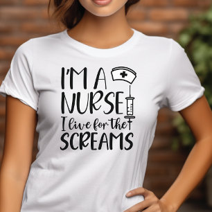 Camiseta Triblenda Soy una enfermera vivo por los gritos Halloween