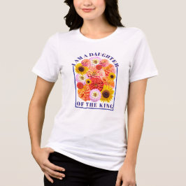 Camiseta Triblenda Soy una hija del Rey Floral Cristiano