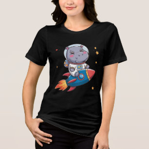 Camiseta Triblenda Space Adventure Hippo: Explosión por diversión