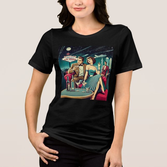 Camiseta Triblenda Space Age Las Vegas Martini Party (Anverso)