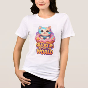 Camiseta Triblenda Space Cat Donut – Adorables Vibraciones de Snack C